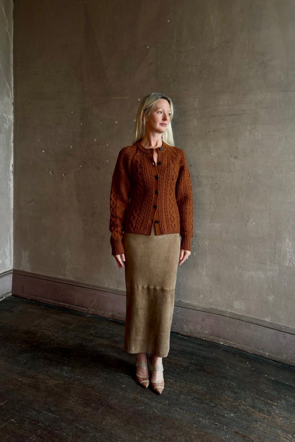 Guest in Residence Cable Sculpted Cardigan