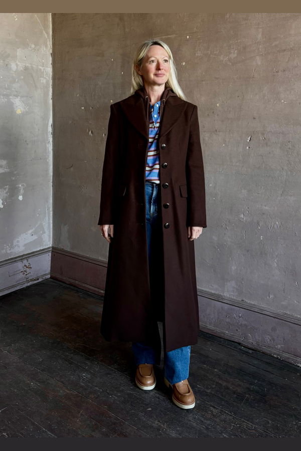 Veronica Beard Elspeth Coat with OVS Hoodie Dickey