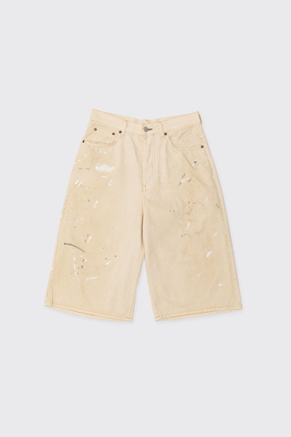 Acne Studios Distressed Denim Shorts - White