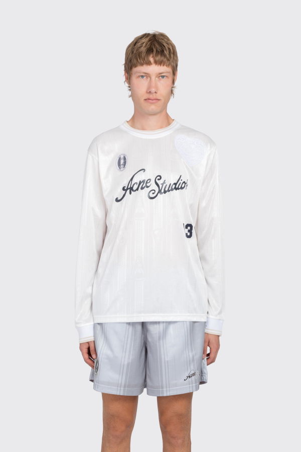 Acne Studios Logo Sports Jersey Top - White
