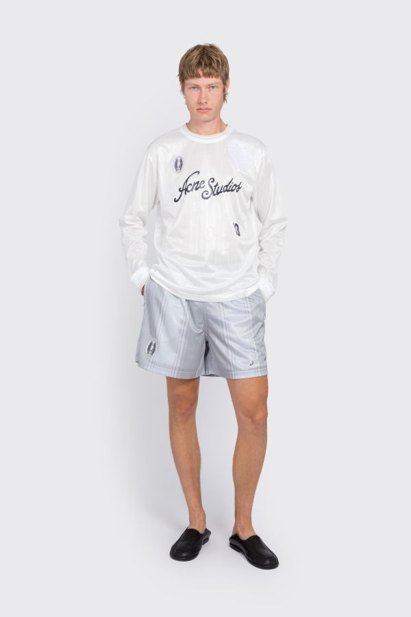 Acne Studios Logo Sports Jersey Top - White