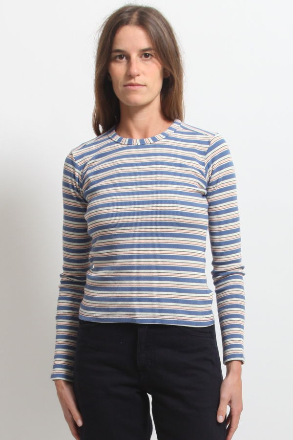 Gravel & Gold Duo Tee - Coast Stripe
