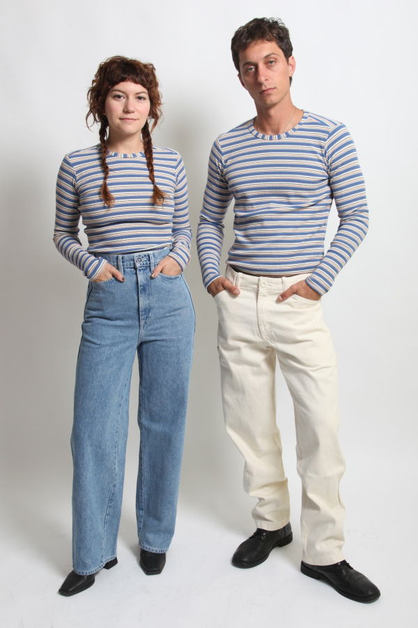 Gravel & Gold Duo Tee - Coast Stripe