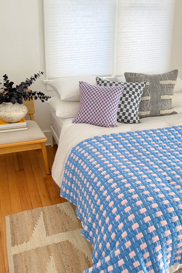 Archive New York Quilted Sujani Throw Blanket