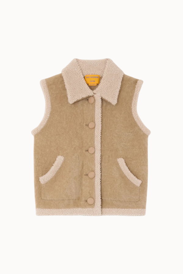 Guest in Residence Grizzly Wrangler Vest - Camel
