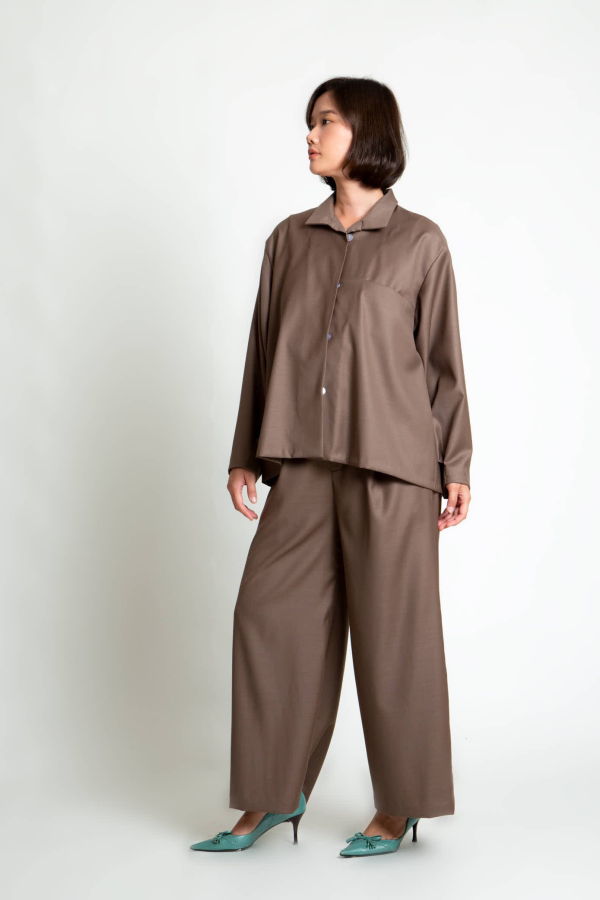 KAAREM Azure Long-Sleeve Pocket Shirt Jacket