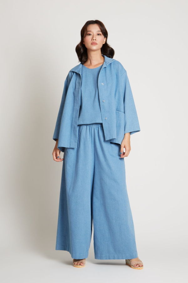 KAAREM Opaque Button-Up Pocket Denim Shirt Jacket