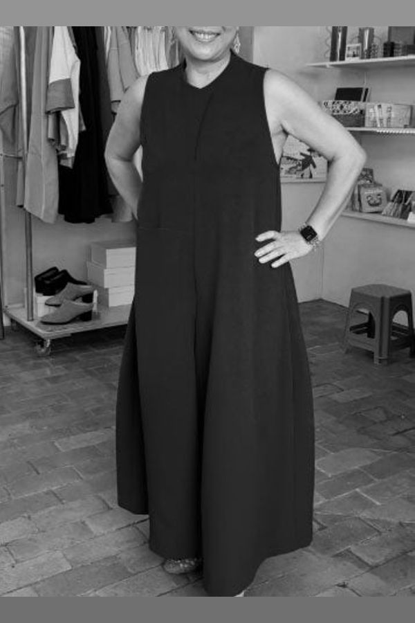 KAAREM Petal Bloom High Collar Tapered Jumpsuit