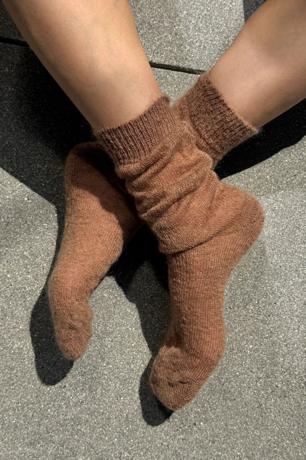 Le Bon Shoppe Mohair Veil Socks - Mocha