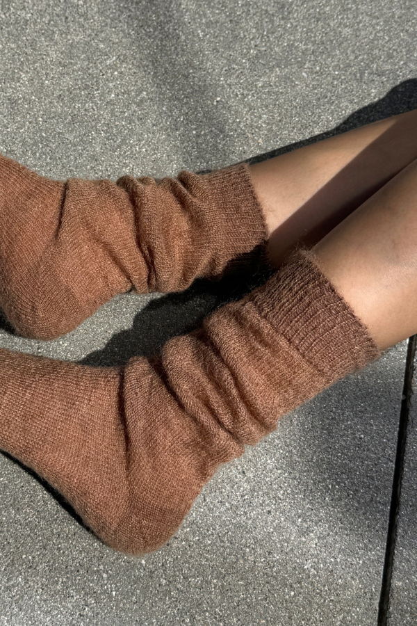 Le Bon Shoppe Mohair Veil Socks - Mocha