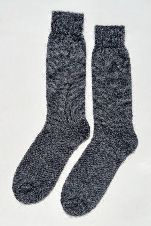 Le Bon Shoppe Mohair Veil Socks - Charcoal