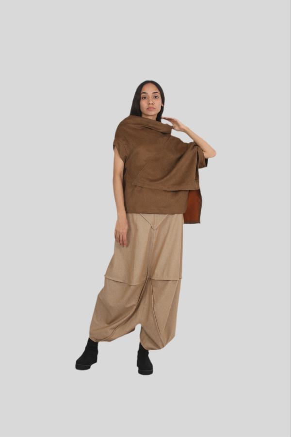 Solouk The Asymmetric Sculpted Top - Ochre