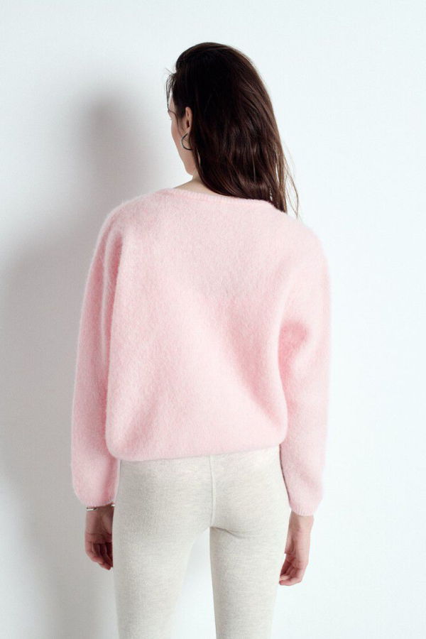 American Vintage Vitow Cardigan - Melange Sugared Almond
