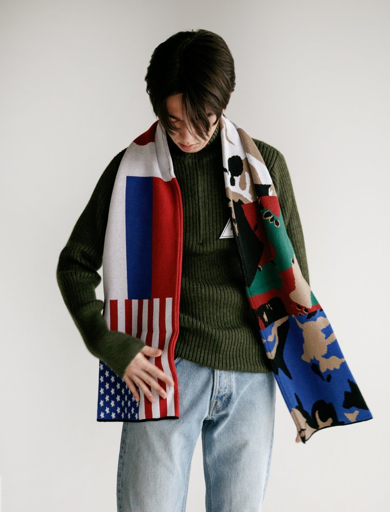 小物 Gosha Rubchinskiy FOOTBALL SCARF Shop Gosha Rubchinskiy Football Scarf Black/Yellow at itk