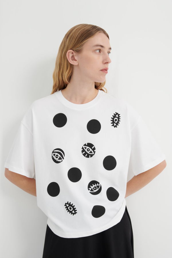 Kowtow Archive Eye Tee - White