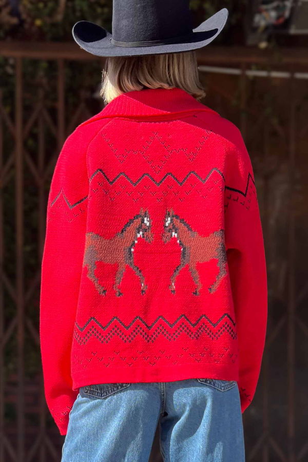 En Merci Horse Portrait Cardigan