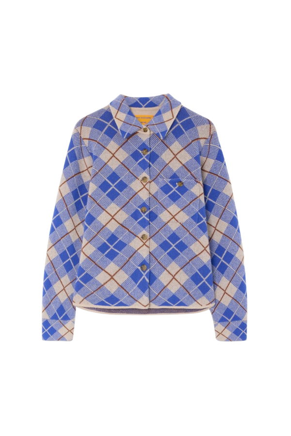Guest in Residence Dylan Plaid Shirt - Reservoir Combo