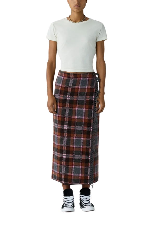 Guest in Residence Tartan Wrap Skirt - Sprinkle Combo