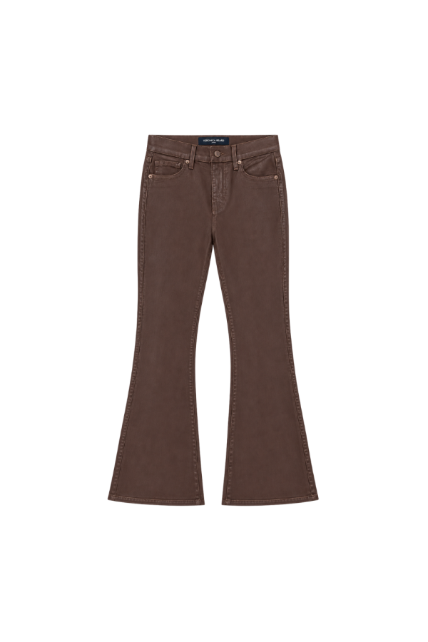 Veronica Beard Carson Coated Jean - Espresso