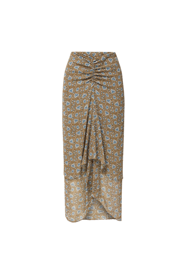 Veronica Beard Limani Midi Skirt - Acorn Multi