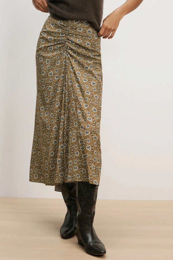 Veronica Beard Limani Midi Skirt - Acorn Multi