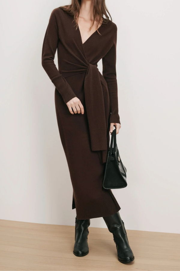 Veronica Beard Salomez Knit Dress - Espresso