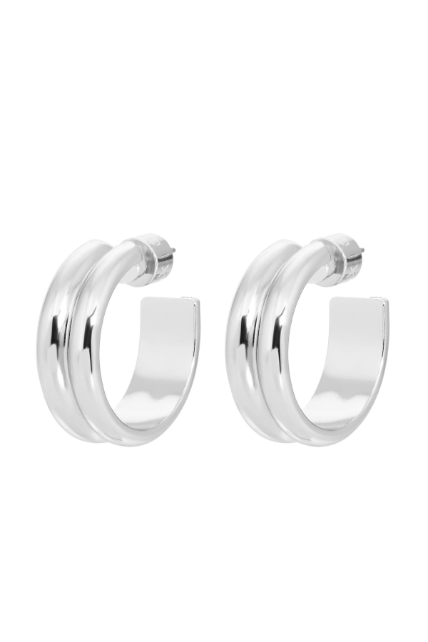Eklexic Jewelry Double Domed Hoops