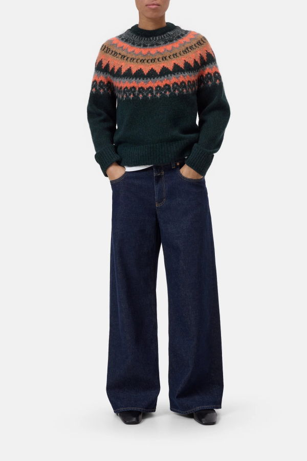 Closed Crew Neck Sweater - Shadow Green