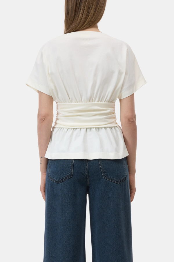 Closed Draped T-Shirt - Ivory