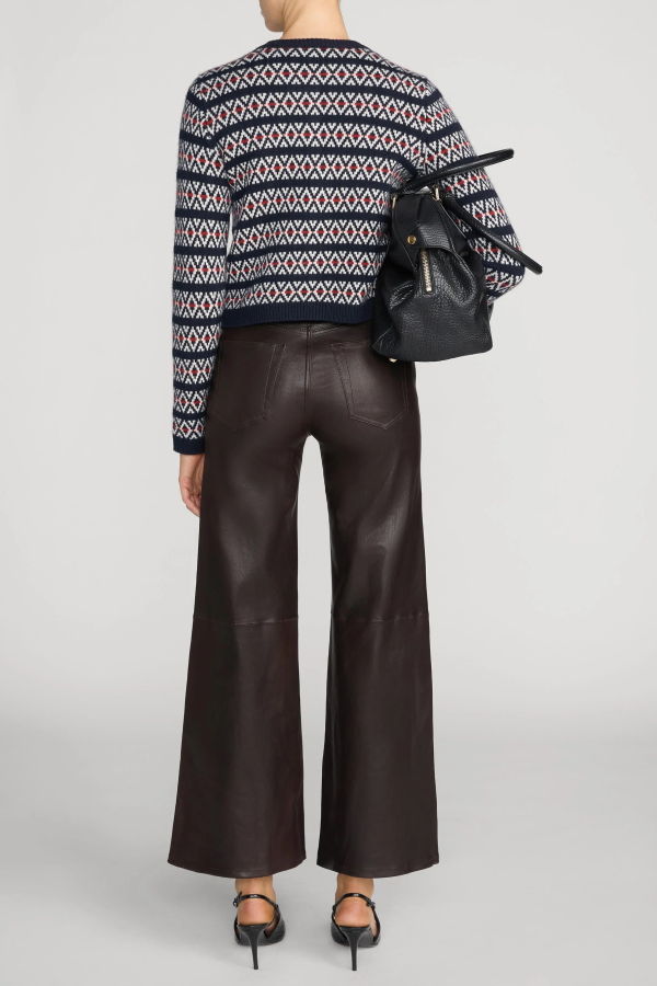 FRAME Denim The Cashmere Cardi - Navy Fairisle