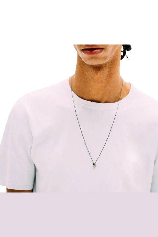 Werkstatt Munchen Mini Lock Necklace - Silver