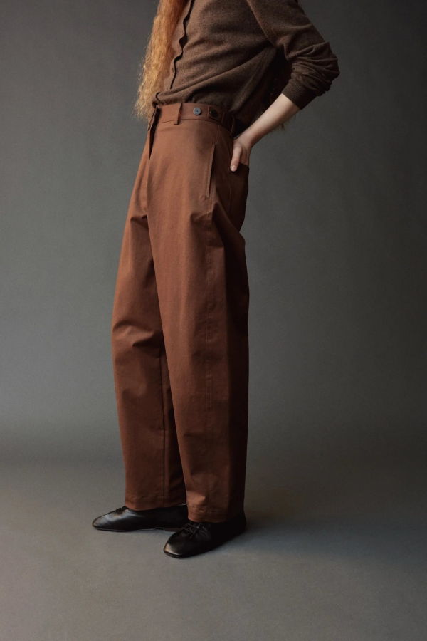 Mijeong Park Cotton Barrel Leg Pants