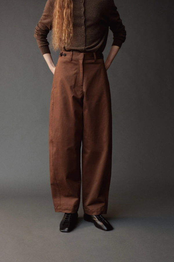 Mijeong Park Cotton Barrel Leg Pants