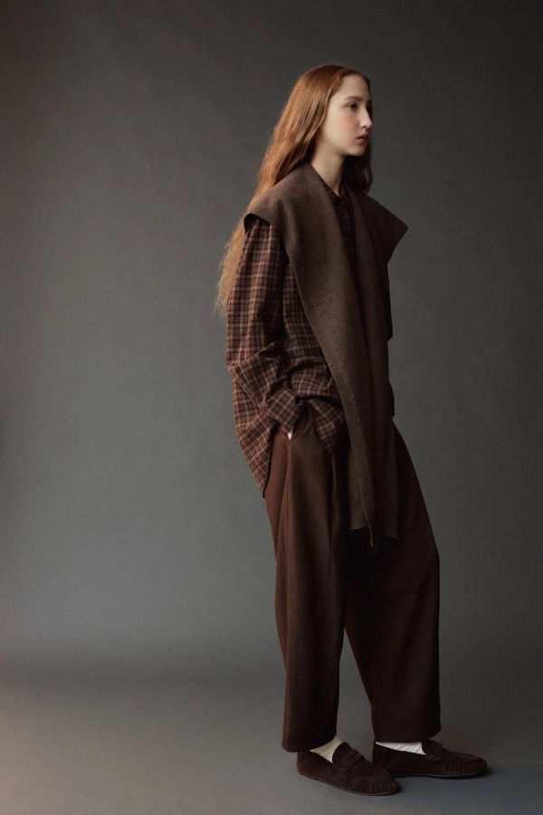 Mijeong Park Wool Blend Knit Shawl - Light Brown