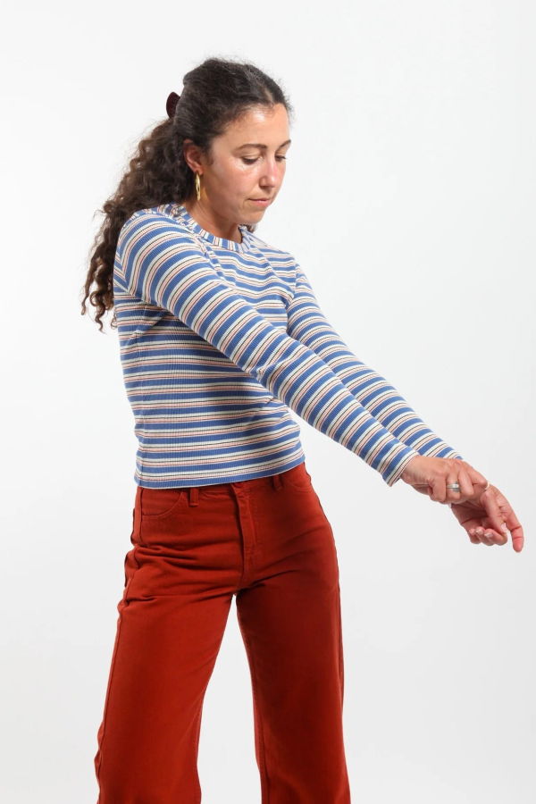 Gravel & Gold Duo Shirt - Coast Stripe