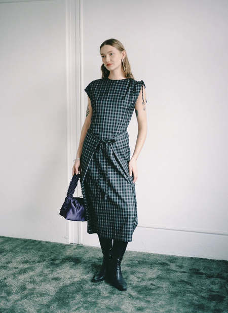 Paloma Wool Guru Midi Dress - navy/lava print | Garmentory