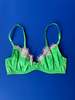 fleur du mal Juliet Lace Demi Underwire Bra - Pastel Lime - Thumbnail 1