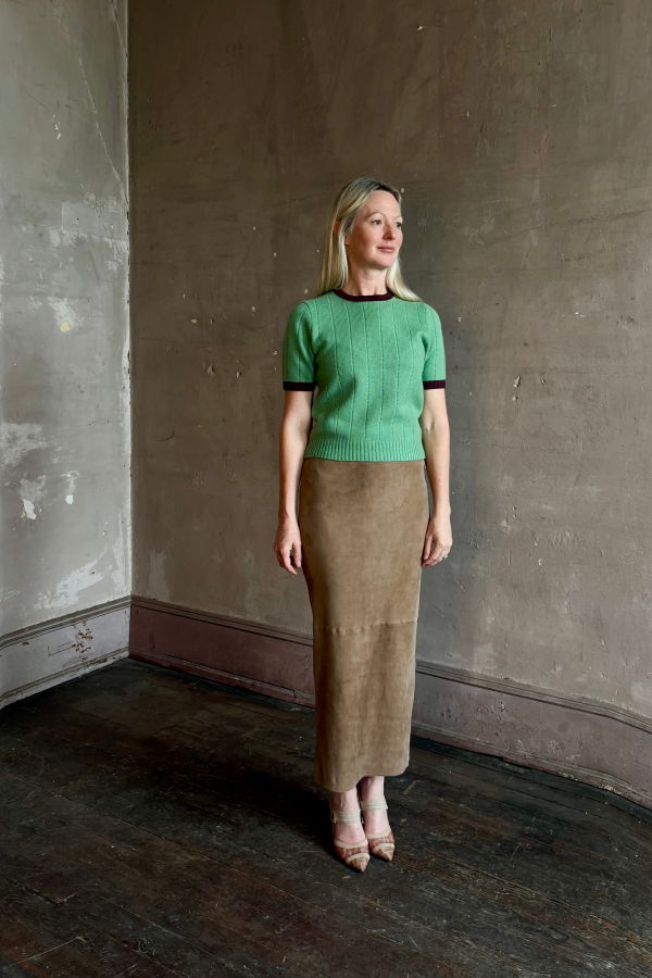 Guest in Residence Rib Ringer Tee Sweater