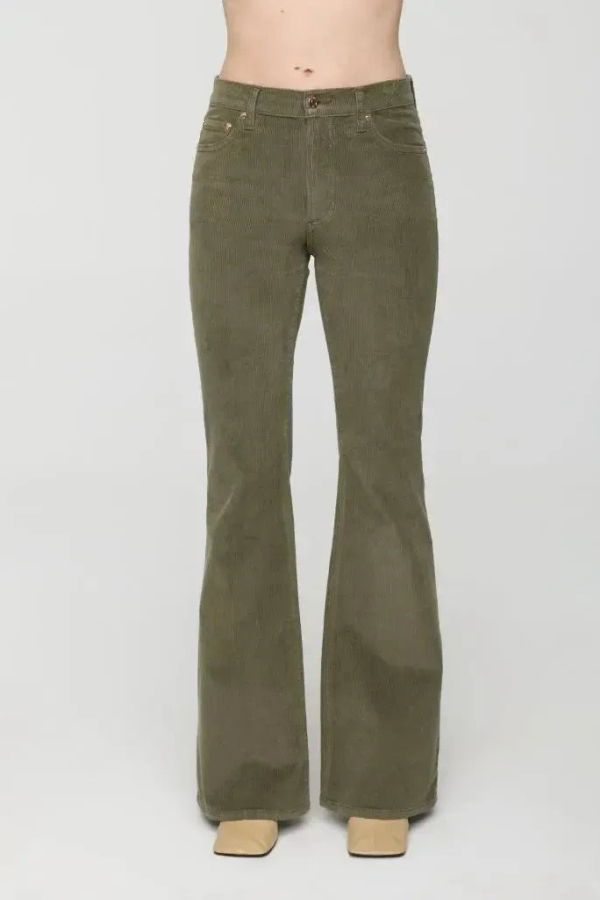 Pistola Kinsley Mid Rise Corduroy Pants - Sequoia