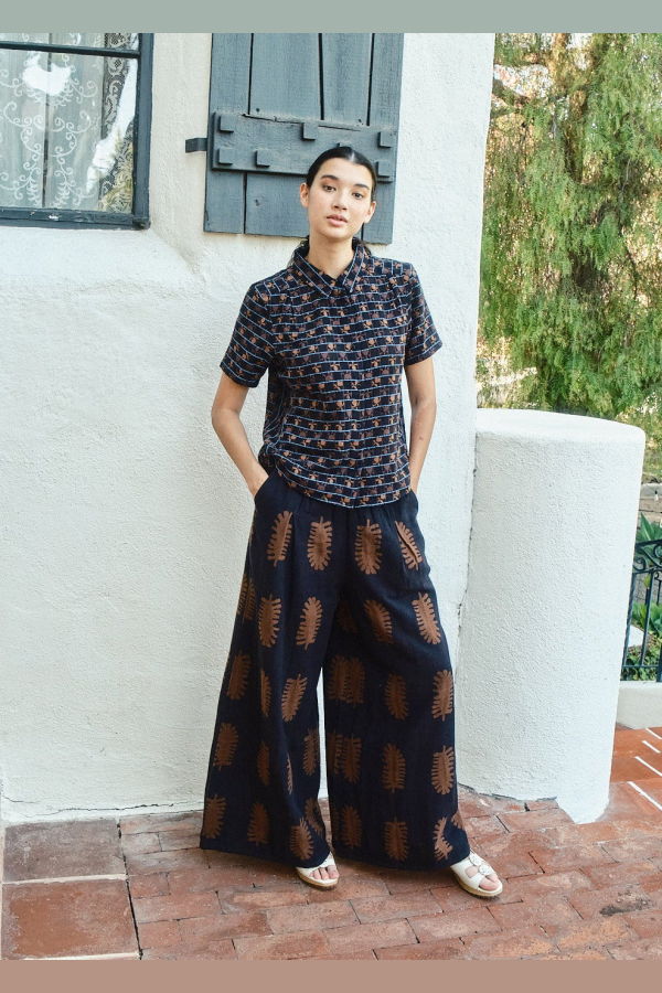 Ace & Jig Winnie Short Sleeve Button-Up Top - Mischief