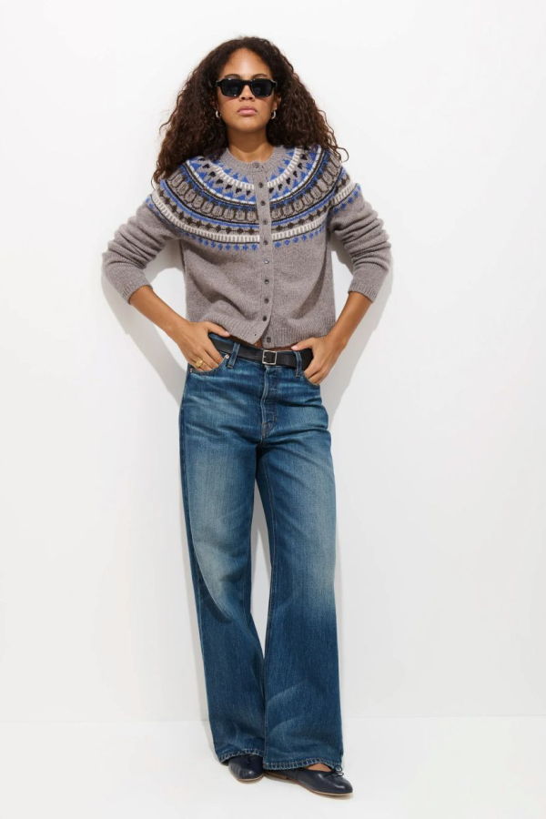 Alex Mill Charlotte Fairisle Cardigan