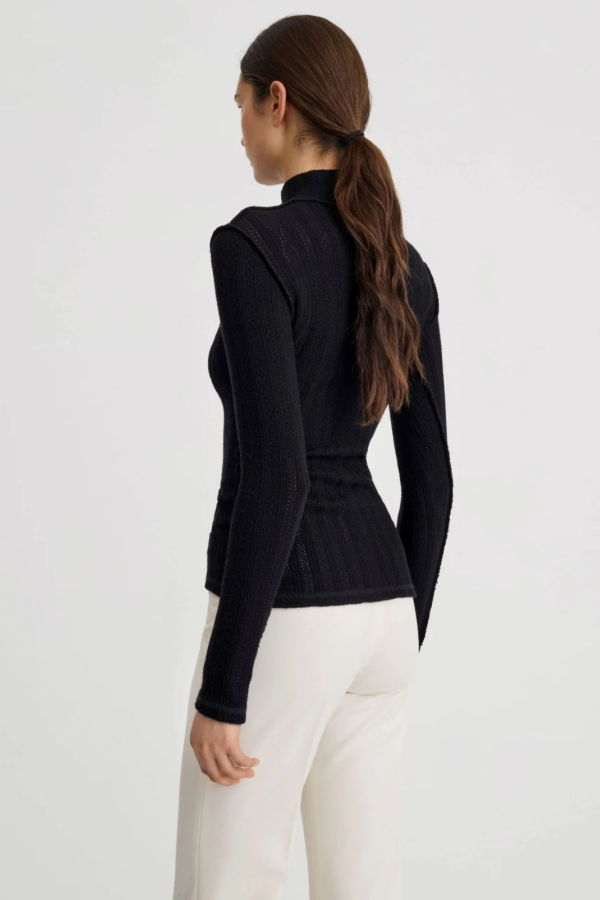 Smythe Pointelle Knit Turtleneck
