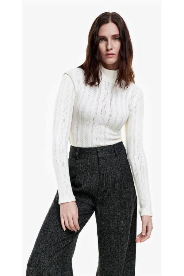 Smythe Pointelle Knit Turtleneck