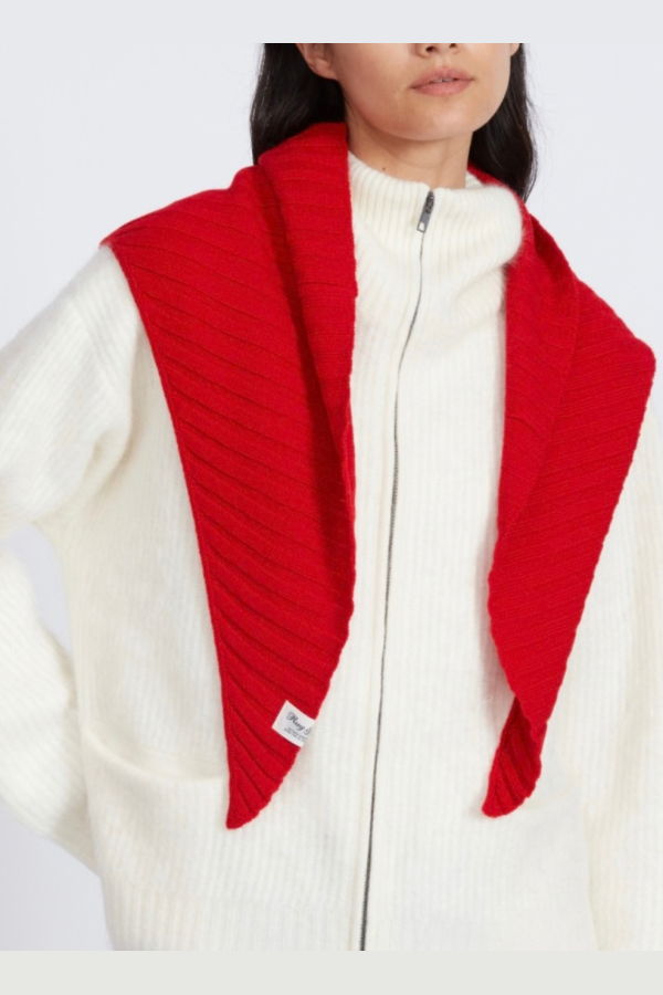 Rag & Bone Cassidy Cashmere Tri Scarf - Red