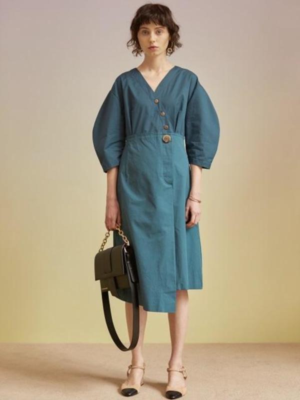 Lena Shirt Combo Dress Atb205w Blue Green | Garmentory