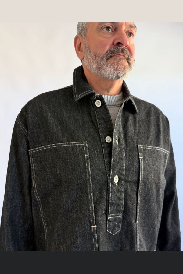 Studio Nicholson York Denim Polo Shirt