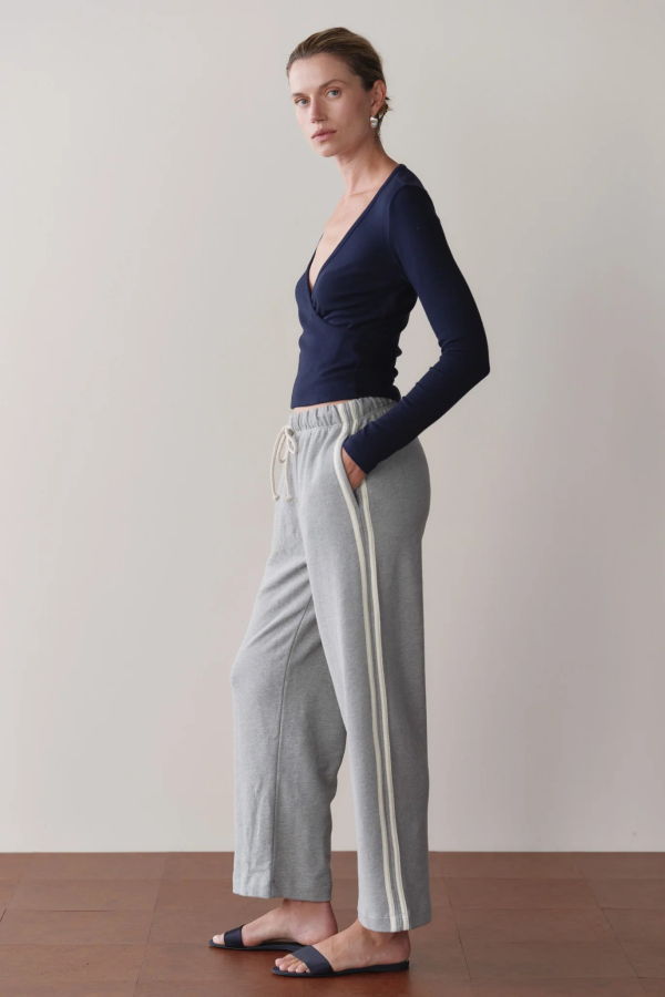 Donni. Eco Terry Stripe Crop Pant