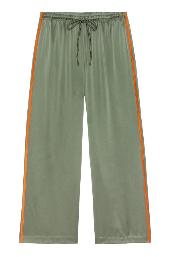 Donni. Silk Stripe Crop Pants