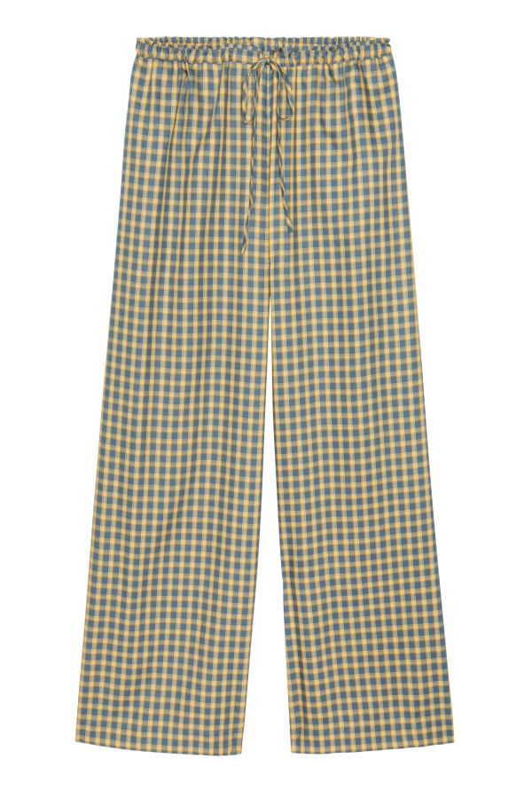 Donni. Tencel Plaid Tie Pant