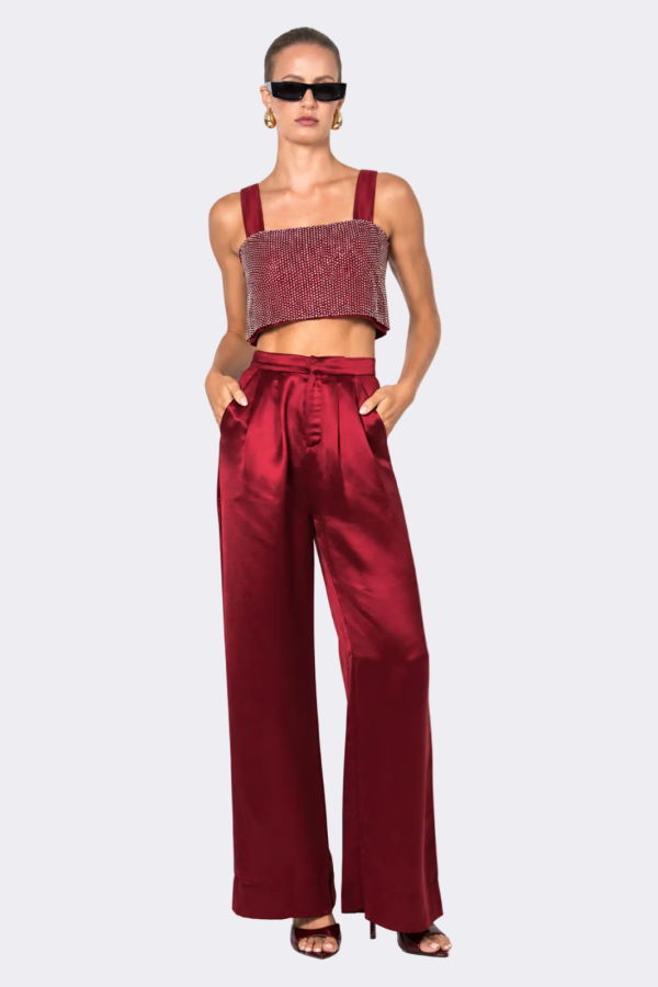Nonchalant Label Paris Pant - Ruby